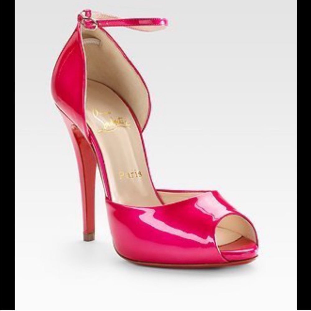 BARBIES 50th ANNIVERSARY CHRISTIAN LOUBOUTIN PINK PEEPTOE HEELS